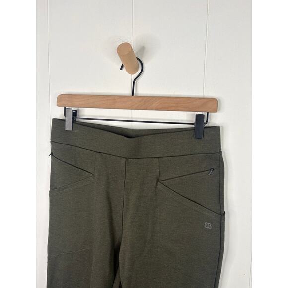 Betabrand Journey Pull On Pants Olive Green Size Medium Petite Short Zip Pocket - Picture 3 of 9